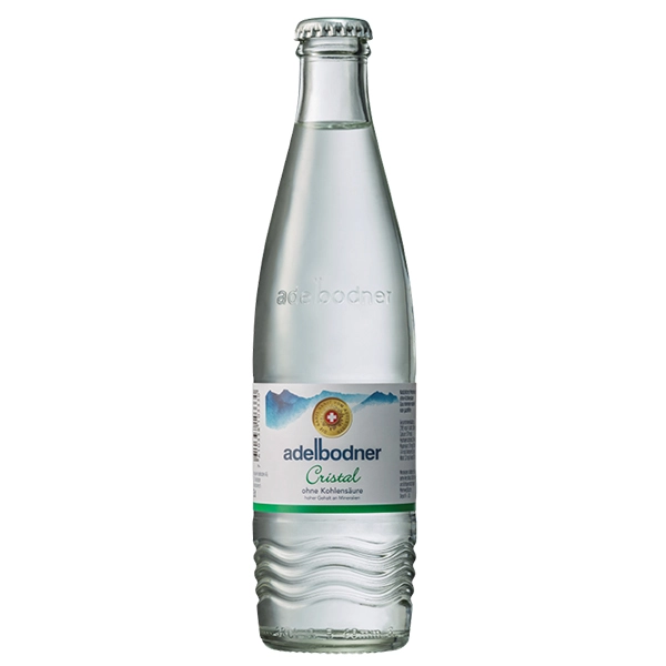 Adelbodner Wasser ohne Kohlensäure - Natürliche Frische in jeder Glasflasche