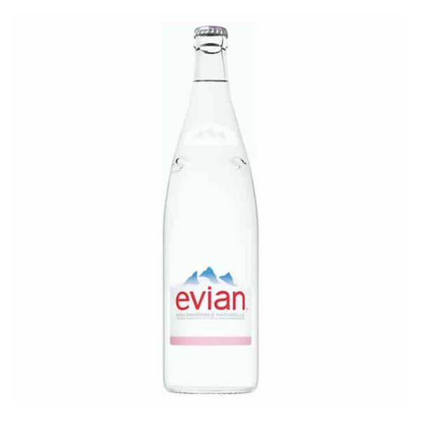 Evian - Die reine Quelle der Erfrischung.