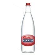 Mineralwasser Henniez, viel Kohlensäure, Glas – 12 x 1 Liter