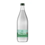 Mineralwasser Valser prickelnd, Glas – 12 x 1 Liter