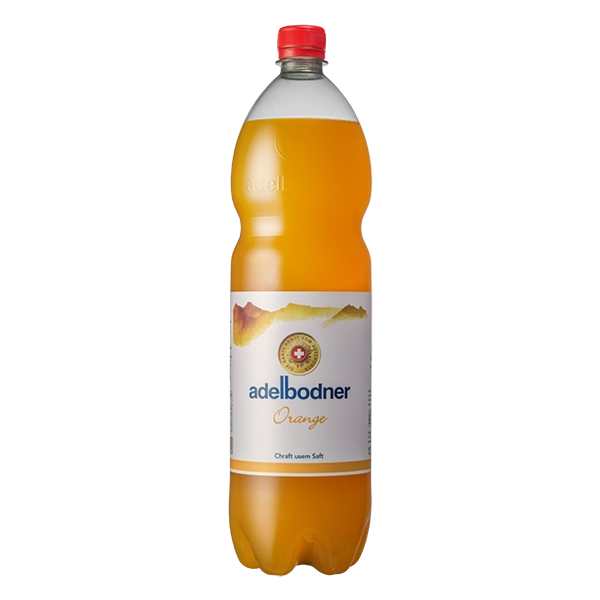 Adelbodner Orange - Die sonnige Frische saftiger Orangen in jeder Flasche.