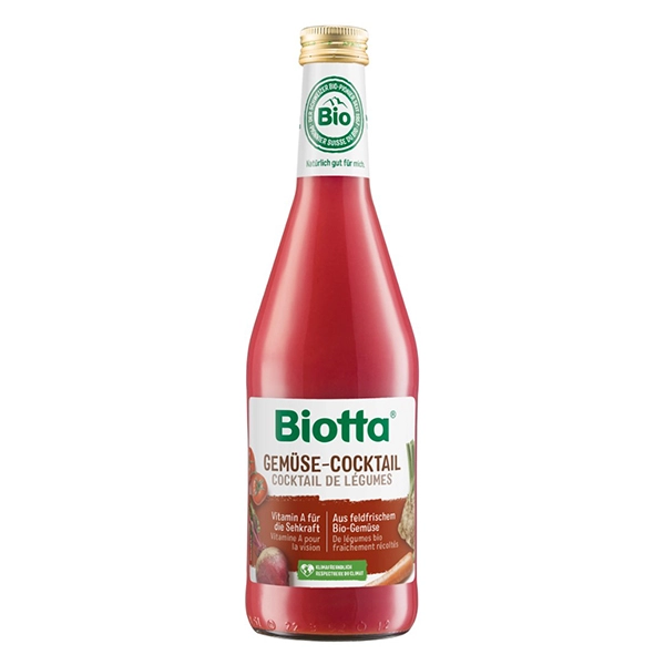Entdecken Sie die Vielfalt von Biotta Gemüsecocktail - 6 x 0,50 Liter Einwegflaschen für erfrischenden Gemüsegenuss.