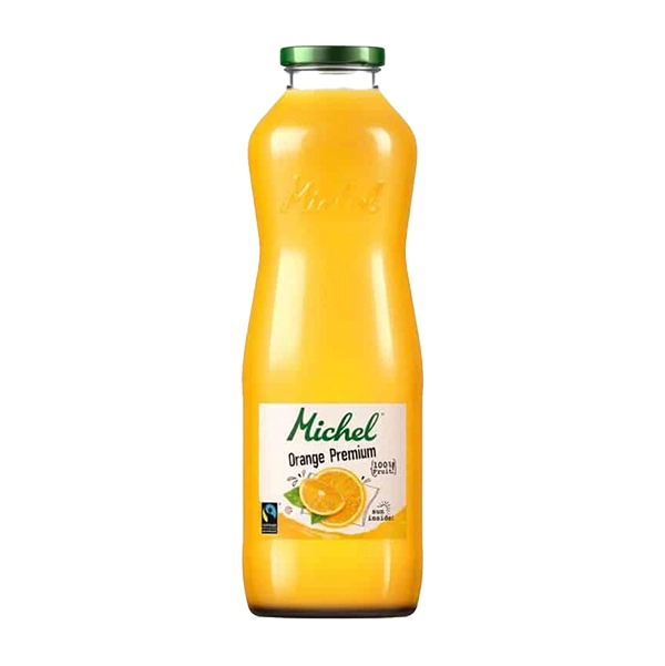 Tauchen Sie ein in die sonnige Frische von Michel Orangensaft - ein natürlicher Genuss voller Vitamine.