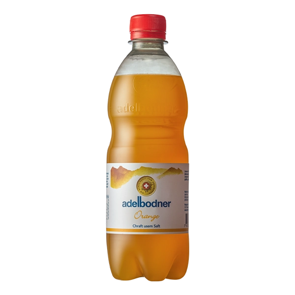 Adelbodner Orange - Die sonnige Frische saftiger Orangen in jeder Flasche.