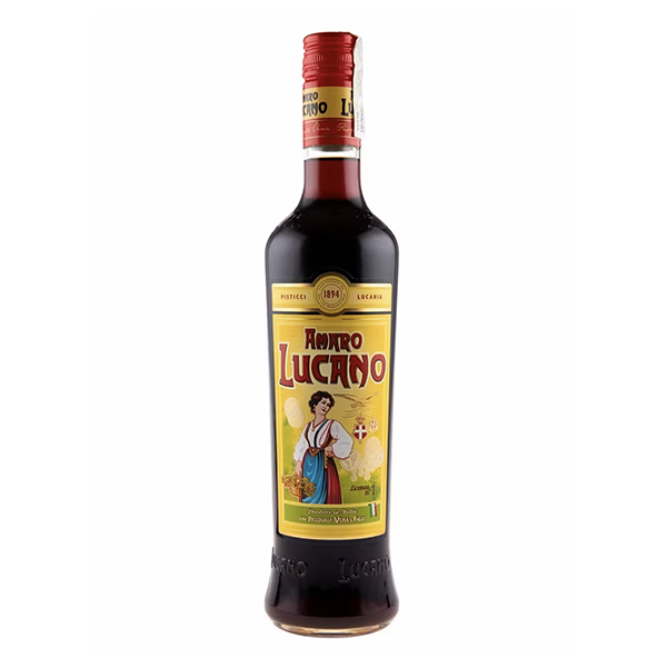 Amaro Lucano: Eine Flasche des beliebten italienischen Bitterlikörs mit ausdrucksstarkem Geschmack und traditioneller Raffinesse.