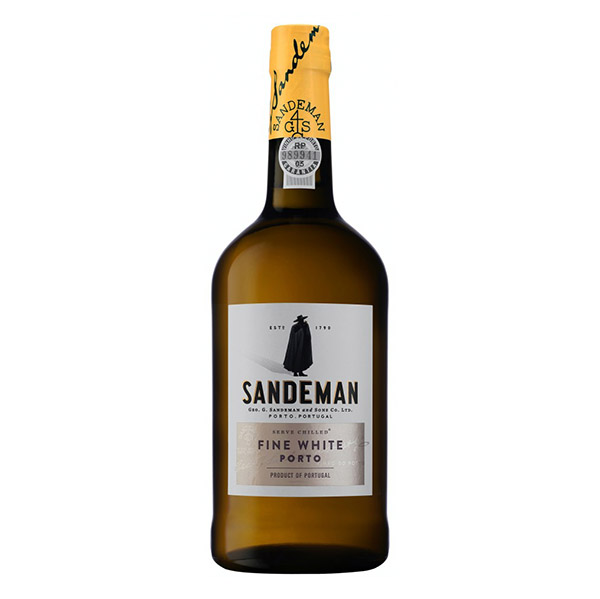 Sandeman Porto Weiss: Eine Flasche des erfrischenden weißen Ports mit fruchtigem Geschmack und sommerlicher Eleganz
