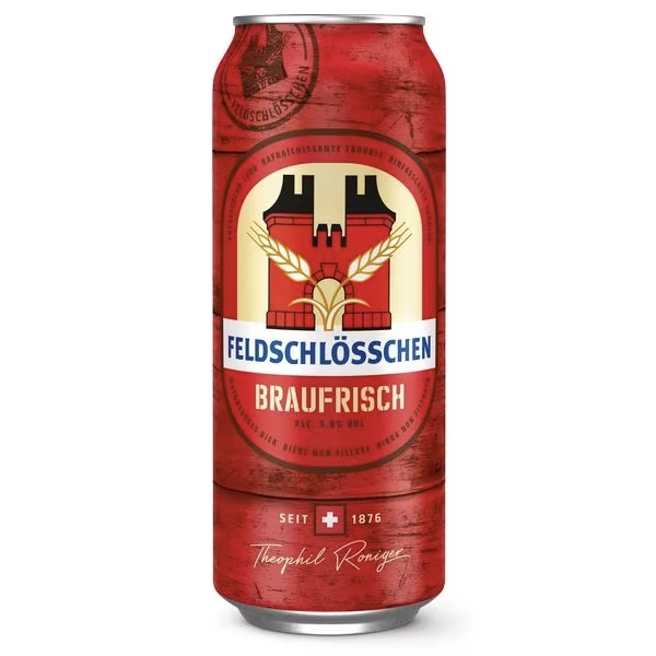"Feldschlösschen Braufrisch Dose 0.50 Bier"