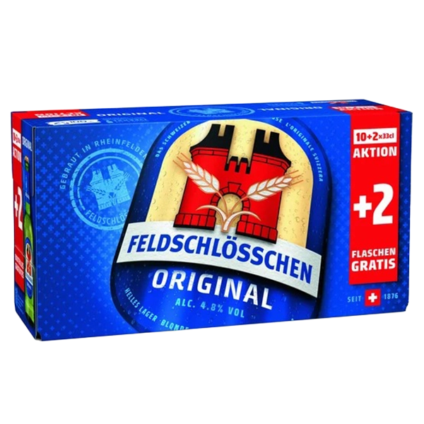 Bier Feldschlösschen Original 10+2 x 0,33 Liter – Bild 2