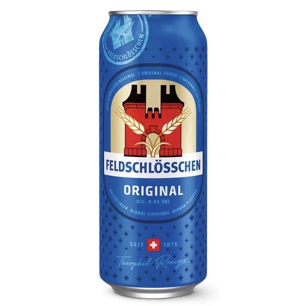 "Dose Feldschlösschen Original Bier"