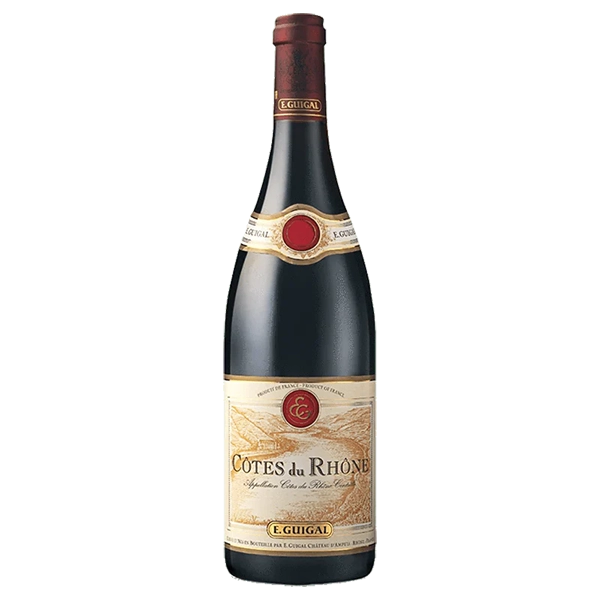 "Elegante Flasche mit Rotwein Côtes du Rhône AC von Pasadena Hills Winery"