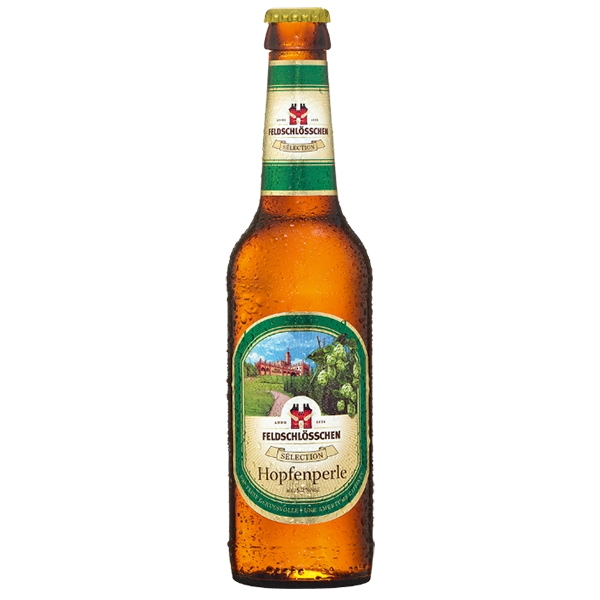 "Flasche Feldschlösschen Hopfenperle 0.33 Bier"