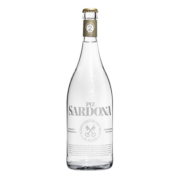 Piz Sardona Mineralwasser mit mittel Kohlensäure 12 x 0,75 Liter