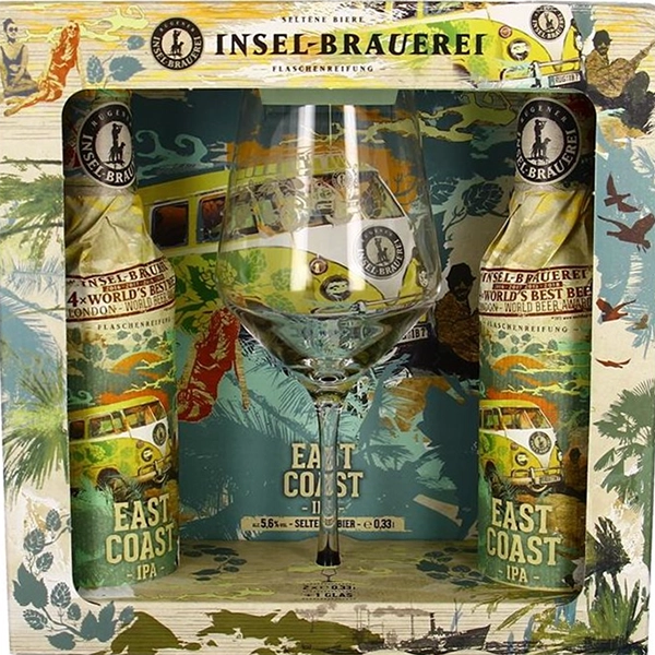 Insel East Coast 4 x 0,33 Liter plus Glas